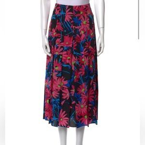 Gucci Floral Black and Pink Women's midi skirt